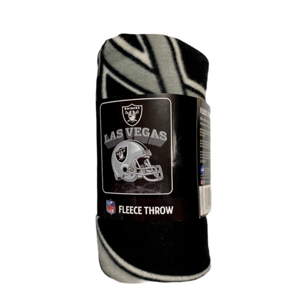 LAS VEGAS RAIDERS BLANKET FLEECE THROW NEW GRIDIRON NFL LICENSED BY NORT…